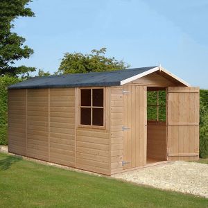 Image of Shire Jersey 13x7 Apex Shiplap Wooden Shed - Assembly service included