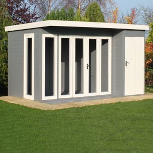 Image of Shire Aster 12x8 Pent Shiplap Wooden Summer house