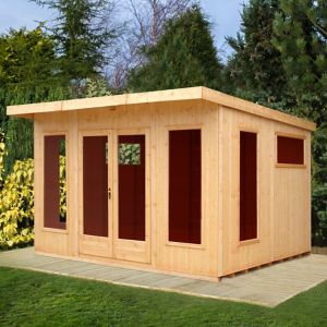 Image of Shire Miami gym 12x10 Pent Shiplap Wooden Summer house - Assembly service included