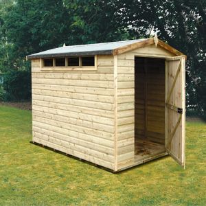 Image of Shire Security Cabin 8x6 Apex Shiplap Wooden Shed