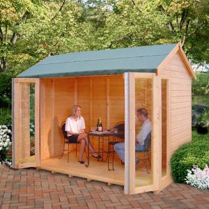 Image of Shire Blenheim 10x8 Apex Shiplap Wooden Summer house - Assembly service included