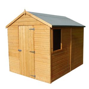 Image of Shire Durham 8x6 Apex Shiplap Wooden Shed (Base included) - Assembly service included