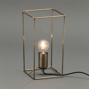 Image of Inlight Jules Wire Matt Antique brass effect Table lamp