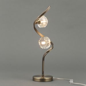 Image of Inlight Allyn Matt Antique brass effect Table lamp