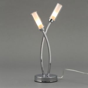 Image of Inlight Langa Matt Chrome effect Table lamp