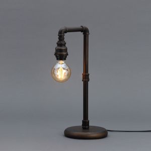 Image of Inlight Parel Pipe Matt Bronze effect Incandescent Table lamp