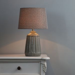 Image of Inlight Stephano Embossed ceramic Grey LED Table light
