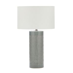 Image of Inlight Dactyl Embossed ceramic Grey LED Table light