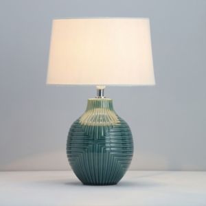 Image of Ananke Embossed ceramic Green Table light