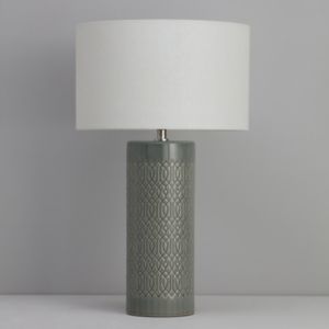 Image of Dactyl Embossed Grey Table light