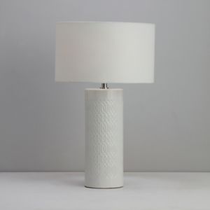 Image of Dactyl Embossed ceramic White Table light