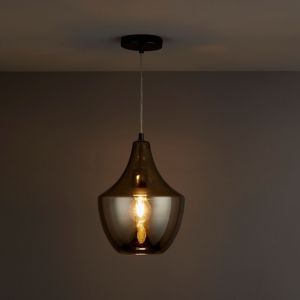 Image of Honor Smoked Antique brass effect Pendant Ceiling light
