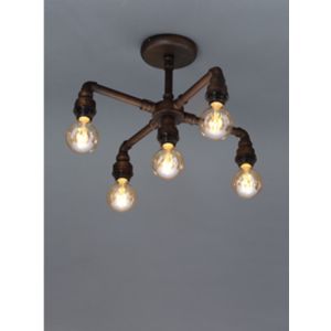 Image of Parel Bronze effect 5 Lamp Pendant Ceiling light