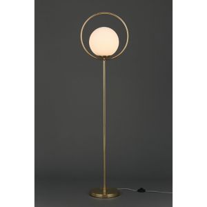 Image of Inlight Holt Hoop Brass & opal Floor lamp