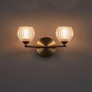 Image of Steyning Antique brass effect Double Wall light