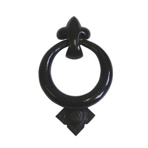 Image of The House Nameplate Company Black Iron Ring Door knocker