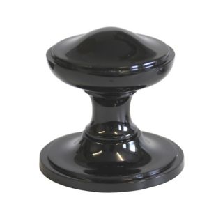 Image of The House Nameplate Company Black Nickel effect Brass Round External Door knob (Dia)80mm