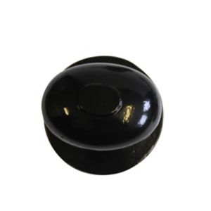 Image of The House Nameplate Company Black Iron effect Iron Oval External Door knob (Dia)80mm