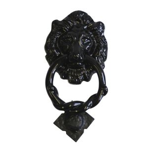 Image of The House Nameplate Company Black Iron Lion Door knocker