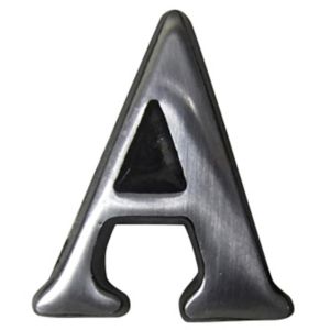 Image of The House Nameplate Company Brushed Aluminium Self-adhesive House letter A (H)50mm (W)30mm