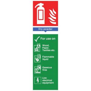 Image of Fire hydrant dry powder Fire information sign (H)280mm (W)85mm