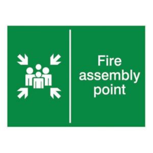 Image of Fire assembly point Fire information sign (H)150mm (W)200mm