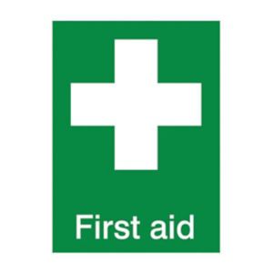 Image of First aid Self-adhesive labels (H)200mm (W)150mm