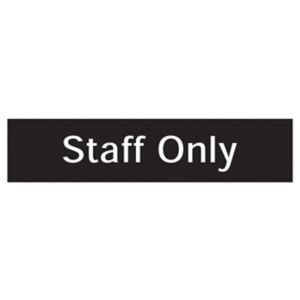 Image of Staff only Self-adhesive labels (H)50mm (W)200mm