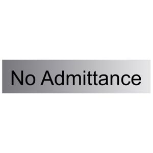 Image of No admittance Self-adhesive labels (H)50mm (W)225mm