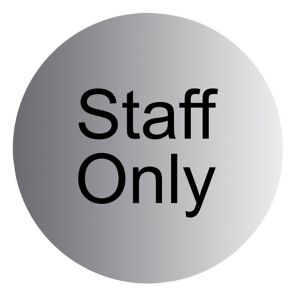 Image of Staff only Advisory sign