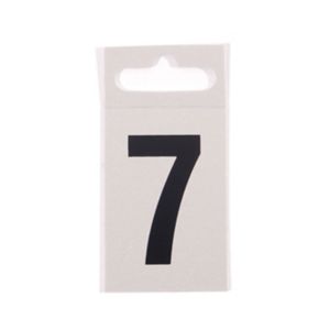 Image of Silver effect Plastic Self-adhesive Door number 7 (H)50mm (W)30mm