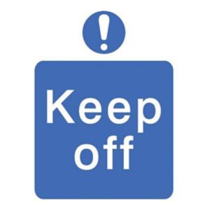 Image of Keep off Self-adhesive labels (H)200mm (W)150mm