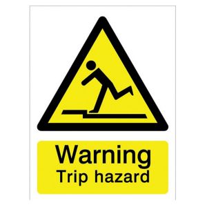 Image of Warning trip hazard Self-adhesive labels (H)200mm (W)150mm
