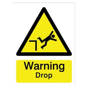 Image of Warning drop Self-adhesive labels (H)200mm (W)150mm