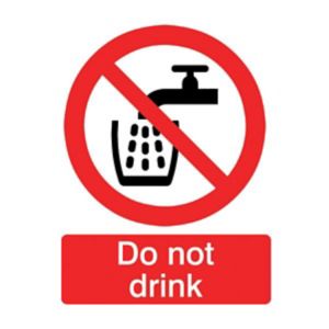 Image of Do not drink Self-adhesive labels (H)100mm (W)100mm