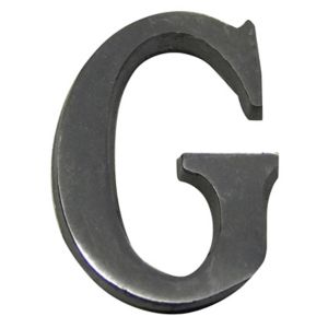 Image of The House Nameplate Company Brushed Silver effect Aluminium Self-adhesive House letter G (H)40mm (W)25mm