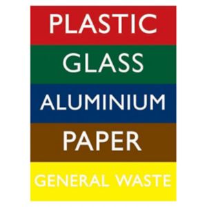 Image of Recycling bin Self-adhesive labels (H)200mm (W)150mm