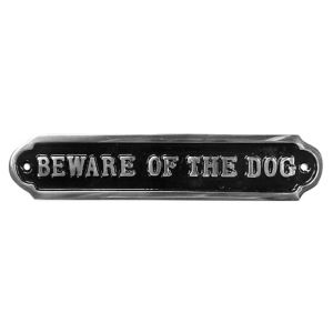 Image of Beware of the dog Safety sign (H)50mm (W)240mm