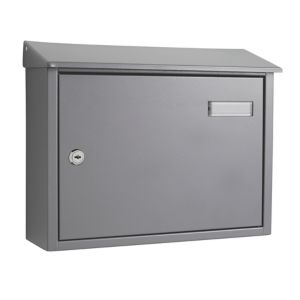 Image of The House Nameplate Company Grey Letterbox (H)280mm (W)365mm