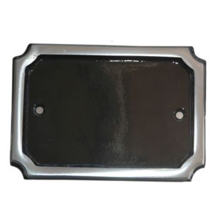 Image of The House Nameplate Company Black Aluminium Rectangular House number (H)152mm (W)102mm