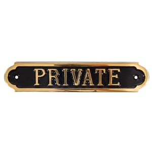 Image of Private No admittance sign (H)50mm (W)240mm