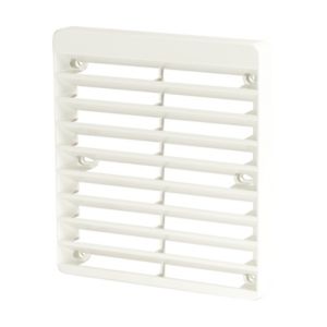 Image of Manrose White Square Fixed louvre vent (H)150mm (W)150mm