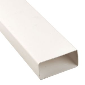 Image of Manrose White Flat channel ducting (L)1m (Dia)100mm