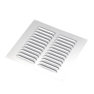 Image of Manrose Chrome effect Square Fixed louvre vent (H)229mm (W)229mm