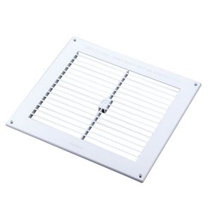 Image of Manrose White Square Fixed louvre vent (H)229mm (W)229mm