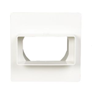 Image of Manrose White Flat to round adaptor & wall plate (Dia)100mm (W)110mm