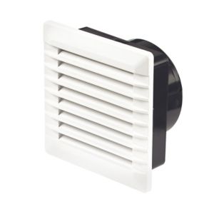 Image of Manrose White Square Fixed louvre vent (H)110mm (W)110mm