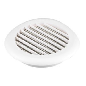 Image of Manrose White Round Fixed louvre vent (Dia)100mm