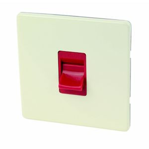 Image of Varilight 45A Gloss cream Cooker Switch