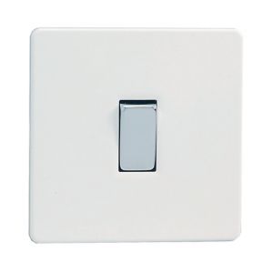 Image of Varilight 10A 2 way Gloss ice white Single Light Switch